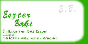 eszter baki business card